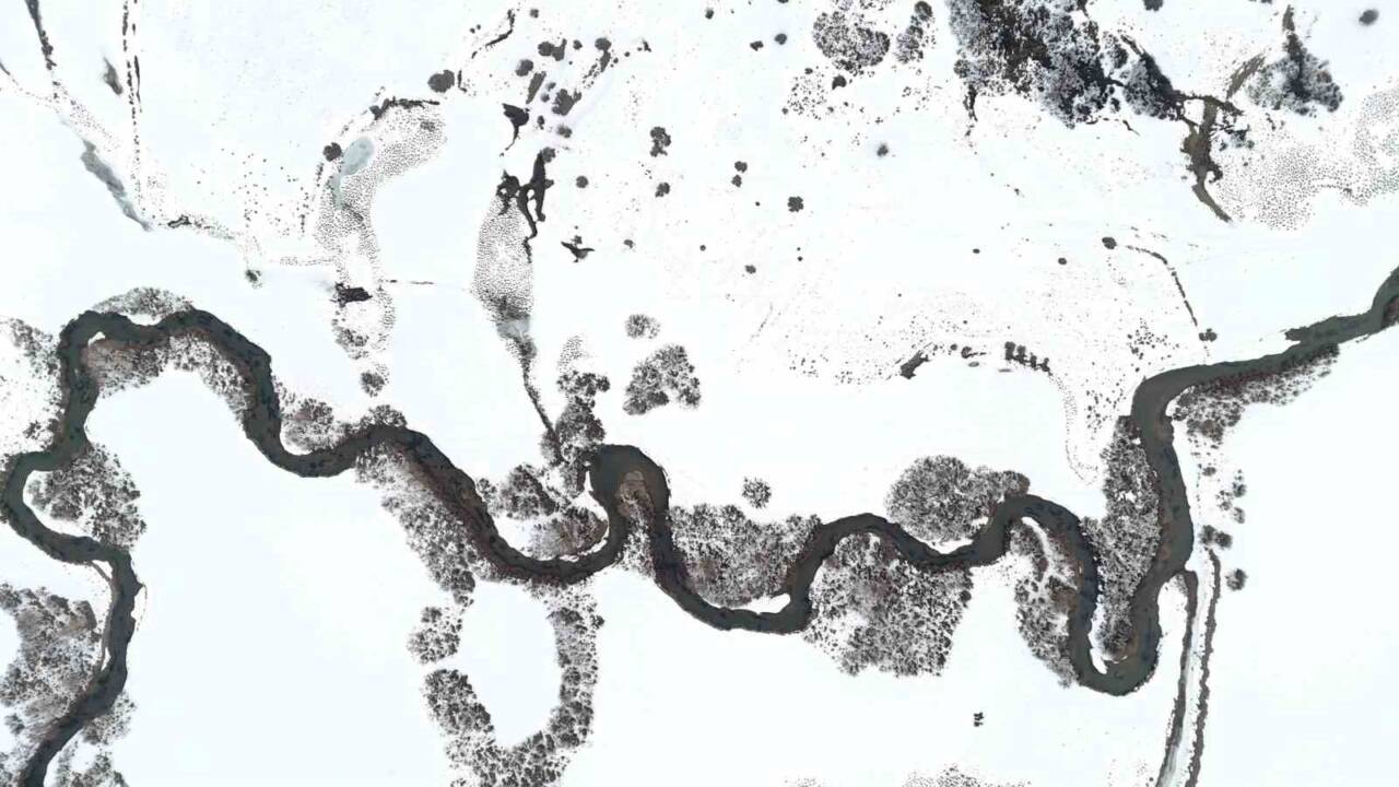 Güzeldere Vadisi’ndeki menderesler havadan görüntülendi