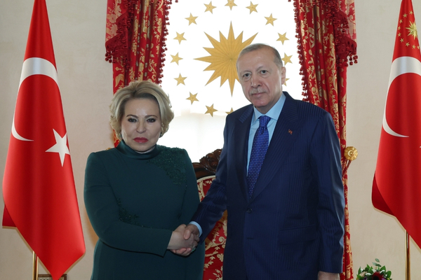 Cumhurbaşkanı Erdoğan, Matviyenko’yu kabul etti