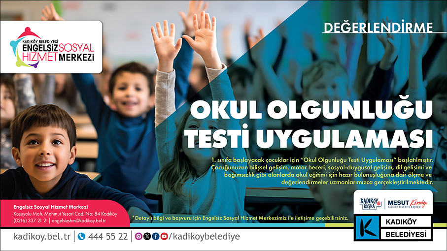 Kadıköy Belediyesi’nden Ücretsiz Okul Olgunluğu Testi Desteği