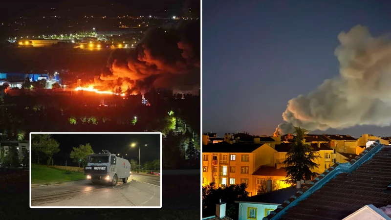 Eskişehir'de TEI Yerleşkesinde Yangın: Müdahale Sürüyor
