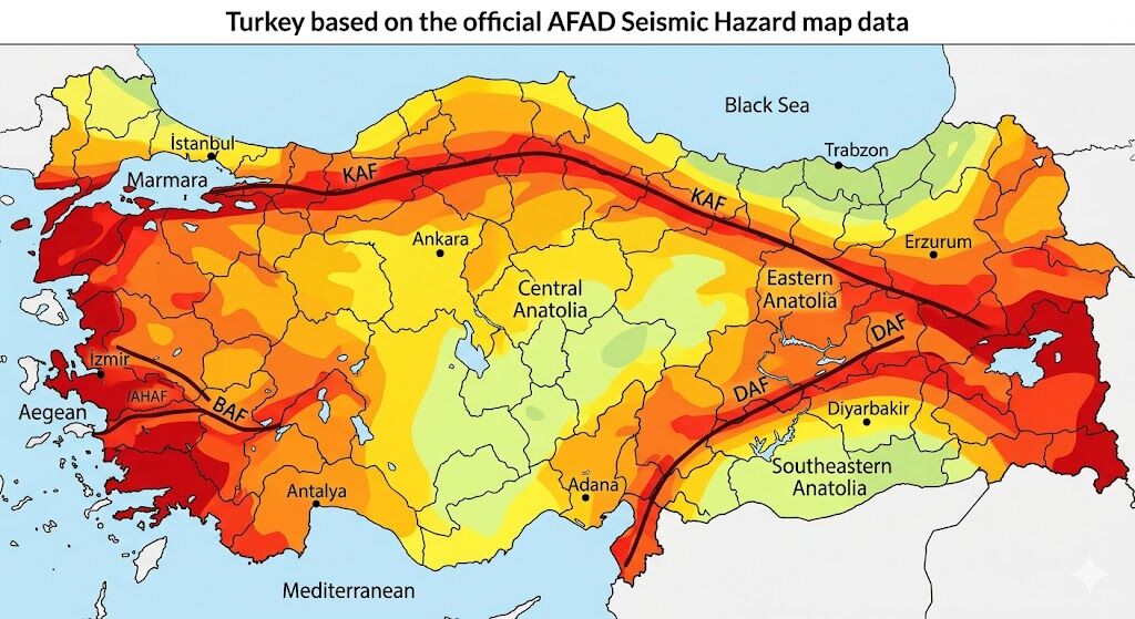 Türkiye'nin Güncel Deprem Risk Haritası Açıklandı: İl İl ve İlçe İlçe Risk Analizi