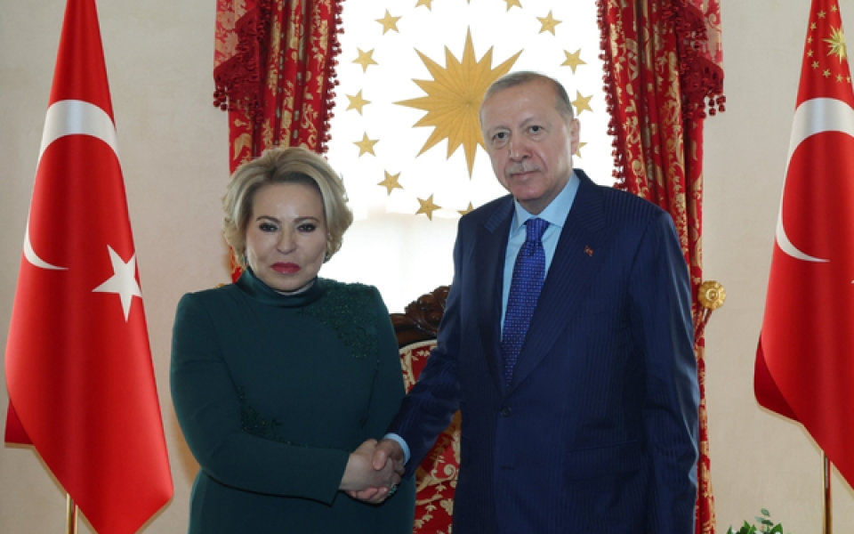 Cumhurbaşkanı Erdoğan, Matviyenko’yu kabul etti