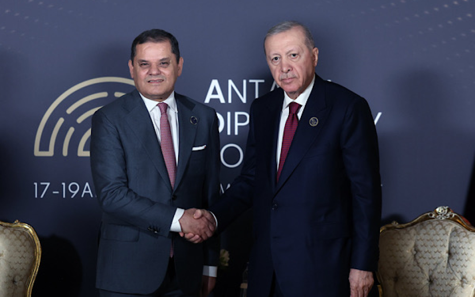 Erdoğan, Libya Milli Birlik Hükümeti Başbakanı Dibeybe ile bir araya geldi