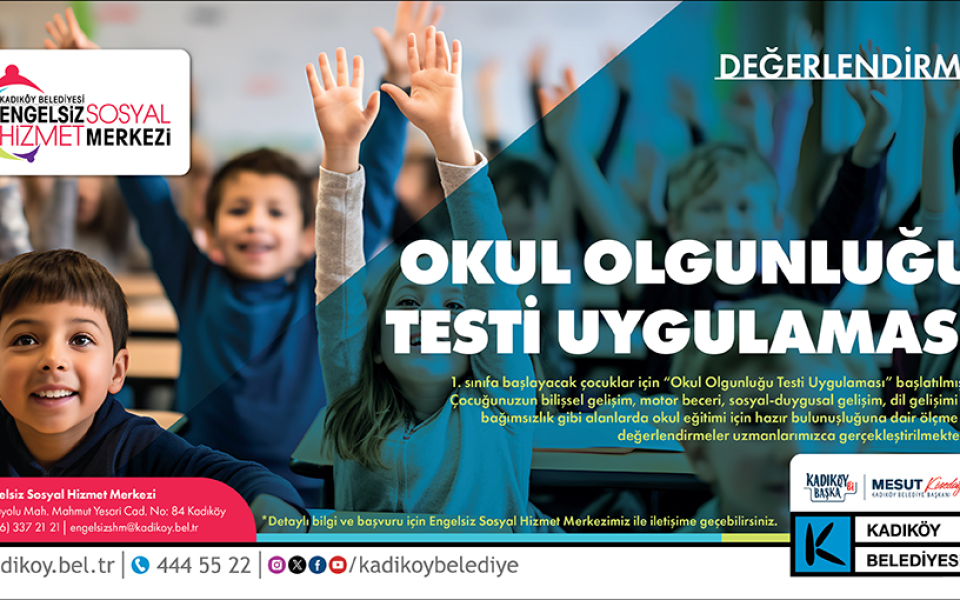 Kadıköy Belediyesi’nden Ücretsiz Okul Olgunluğu Testi Desteği