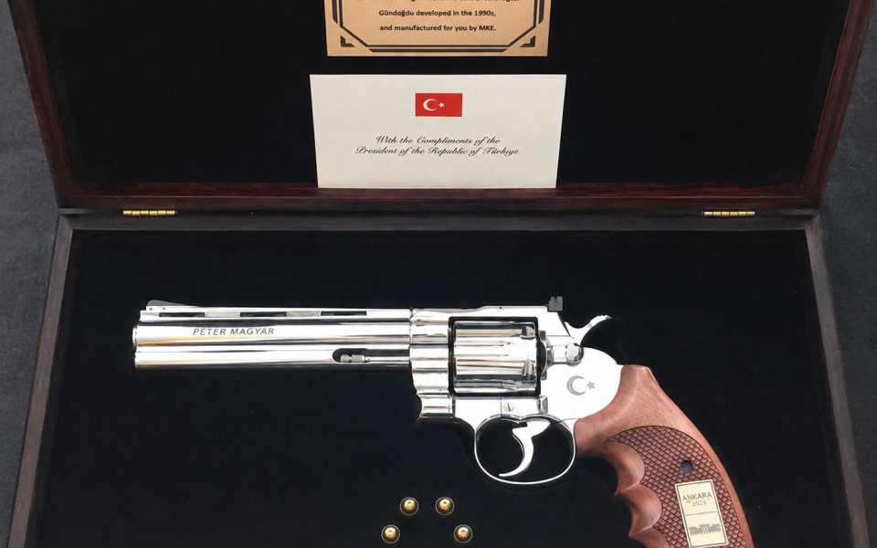 Macaristan Başbakanı, Erdoğan'ın hediye ettiği tabancayı paylaştı