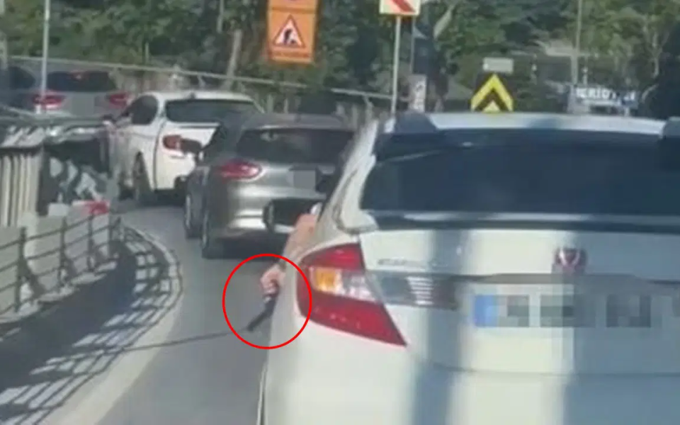 Sarıyer'de oyuncak silahla trafikte görüntülenen sürücü yakalandı