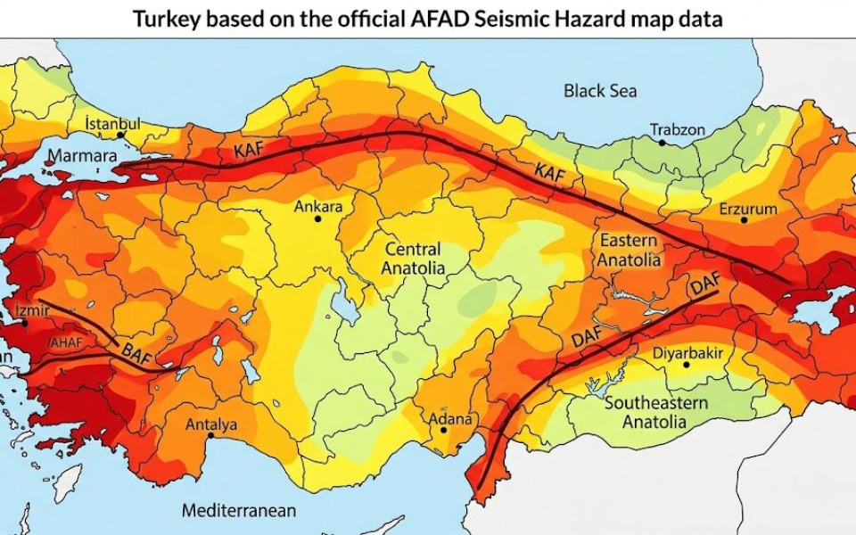 Türkiye'nin Güncel Deprem Risk Haritası Açıklandı: İl İl ve İlçe İlçe Risk Analizi